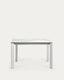 Axis porcelain extendable table in white kalos finish with white legs 120 (180) cm