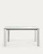 Axis porcelain pull-out table in white Kalos finish with gray legs 160 (220) cm