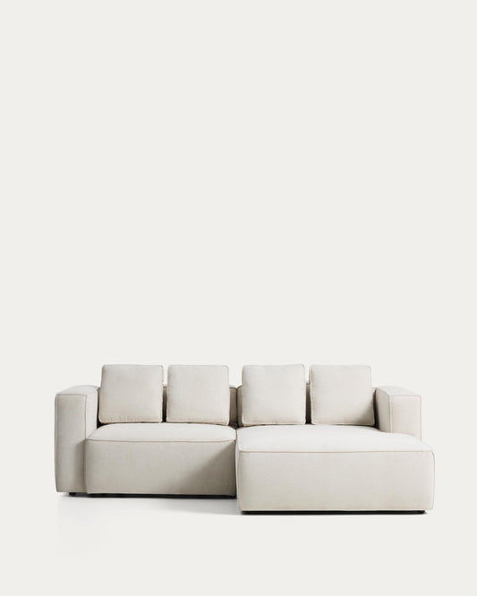 Marela bež chenille trosedna sofa na razvlačenje sa desnim lenjivcem 236 cm FSC Mix Credit