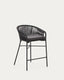 Yanet rope chair in black, height 65 cm