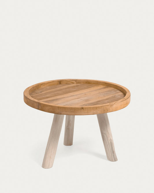 Glenda round coffee table made of solid teak wood, Ø 55 cm