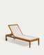 Caterin outdoor lounge chair in solid eucalyptus wood in beige, FSC 100%