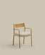 Falconera chair with a removable cover in solid oak wood with natural finish FSC Mix Credit