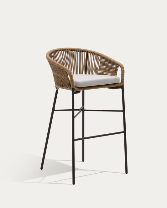 Yanet rope chair in beige color, height 80 cm