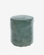 Brunetta round pouffe in dark turquoise velvet Ø 40 cm