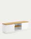 Abilen TV stand in oak veneer with 1 door and 2 drawers in white lacquer, 150 x 44 cm FSC 100%