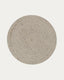 takashi round rug made of 100% gray wool, Ø 200 cm