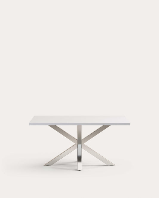 Argo sto 160 cm od belog melamina, noge od inok čelika