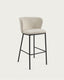 Ciselia chair with white buckle and black steel legs, height 75 cm FSC Mix Credit