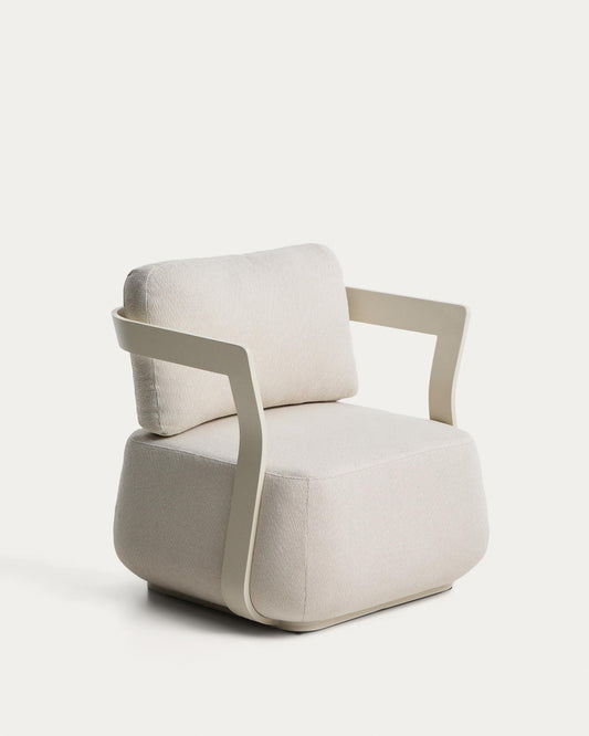 Tamaris outdoor armchair made of aluminum, ecru