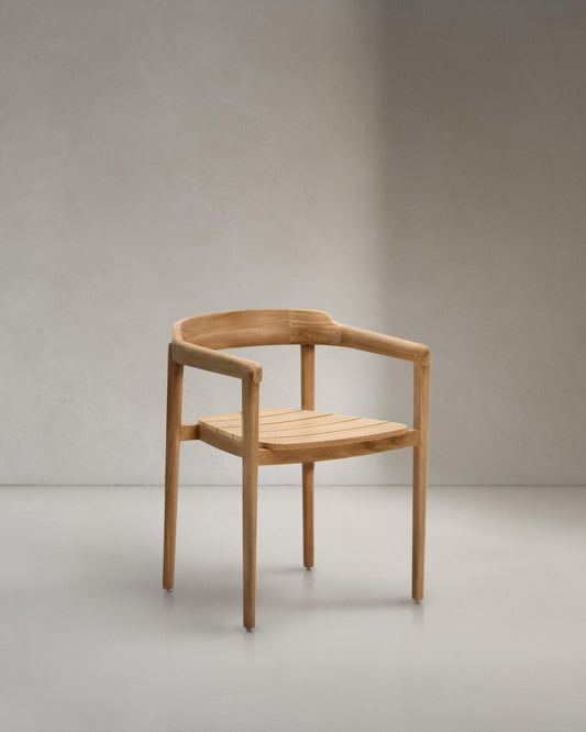 Icaro folding chair made of solid teak wood with a natural finish FSC 100%