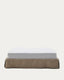 Jaira linen and cotton base with removable cover in gray for mattress 180 x 200 cm