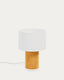 Bianella velvet table lamp in mustard