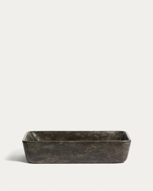Darnen sink on a marble slab in gray color 55 x 35 cm