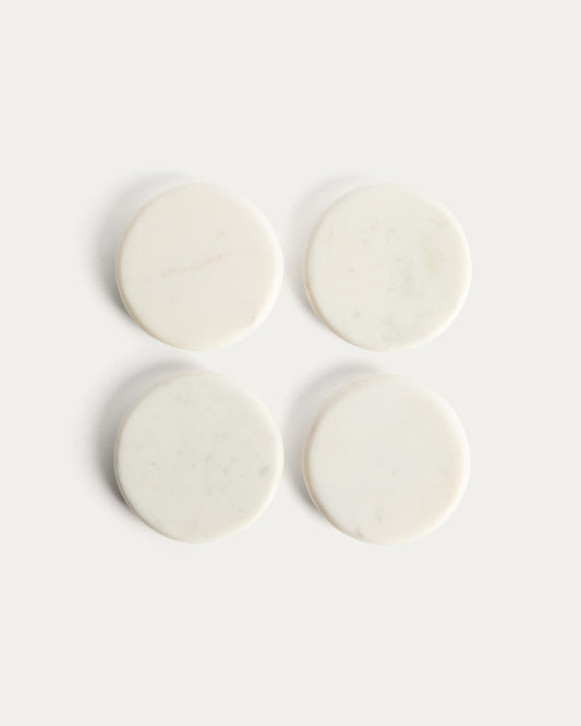 Set od 4 podmetača Erefi od belog mermera.