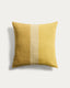 Nurei cushion cover made of cotton and linen, yellow, 50 x 50 cm