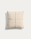 Cushion cover Atima 100% PET jacquard beige 45 x 45 cm