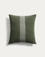 Nurei cushion cover made of cotton and linen, green 50 x 50 cm