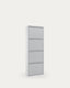 Shoe shelf Ode 50 x 136 cm 4 doors metallic gray