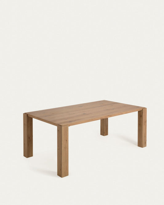 Deyanira table with oak veneer and massive oak legs 200 x 100 cm