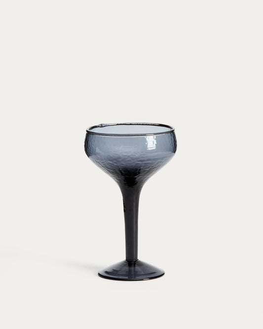 Sileia wine glass made of blue recycled glass
