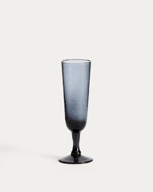 Sileia wine glass made of blue recycled glass