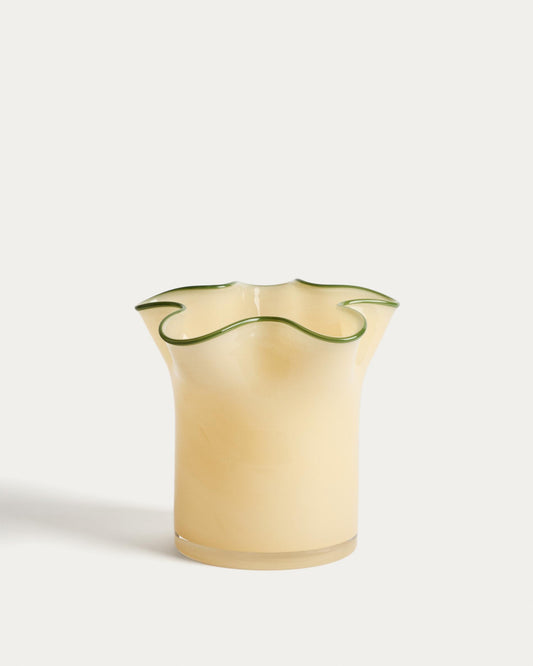Vaza Endasi od žutog stakla, 19,5 cm.