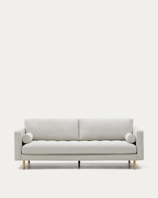 Debra trosed sofa od bisernog šenila i prirodnih nogu, 222 cm FSC Mik Credit