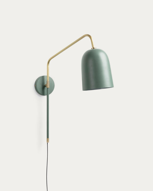 Audrie wall lamp made of steel with green color