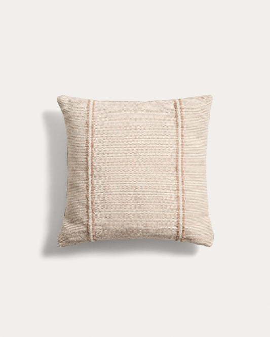 Cushion cover Drati 100% PET beige 45 x 45 cm