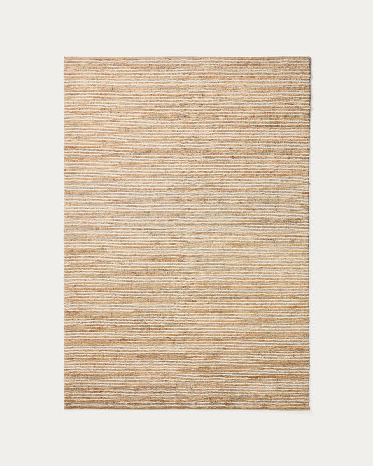 Derule carpet made of jute and wool, BEIGE color, 230 x 160 cm