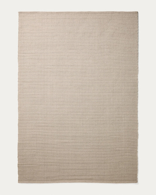 Ardelia ecru synthetic fibre rug 200 x 300cm