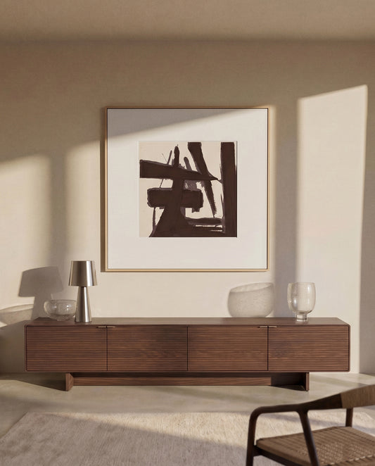 Norlen TV komoda sa 4 vrata u orahovom furniru FSC Mix Credit 200 x 46 cm