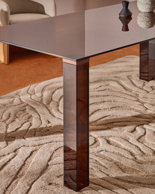 Adularia sto od braon kaljenog stakla 160 x 90cm