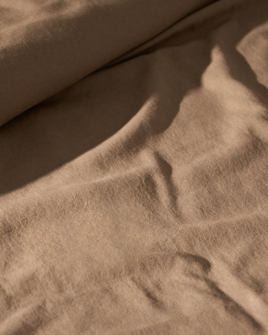 Simmel braon posteljina od mješavine lana za krevet 90 cm