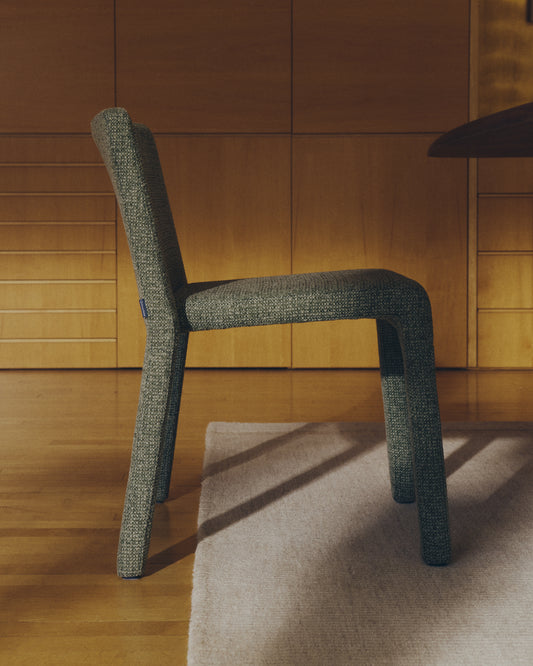 Loria green chenille stackable chair FSC 100%