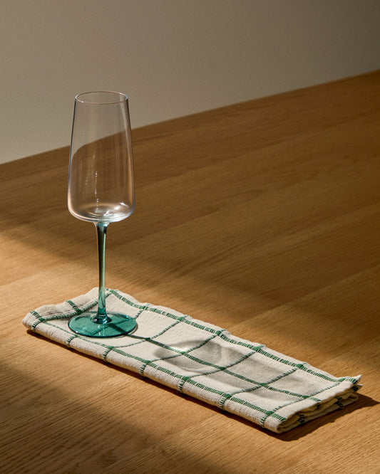 Glass for sparkling wine Irides from blue and transparent glass 31.5 cl