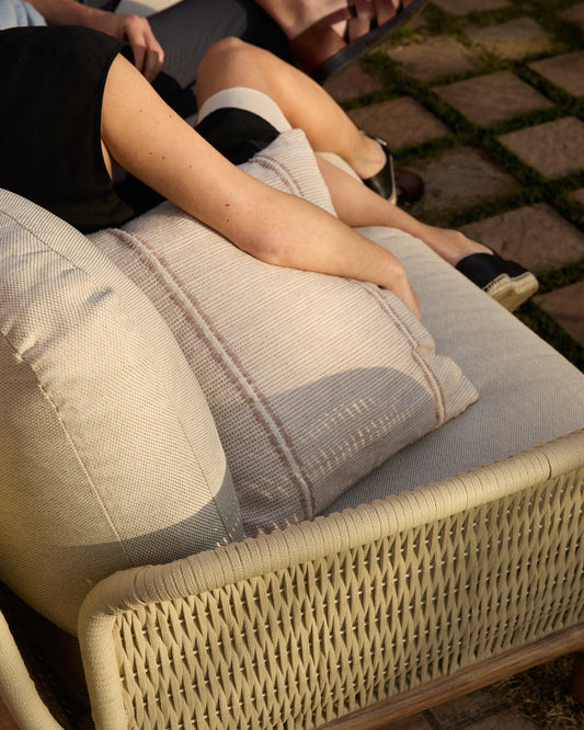 Cushion cover Drati 100% PET beige 45 x 45 cm