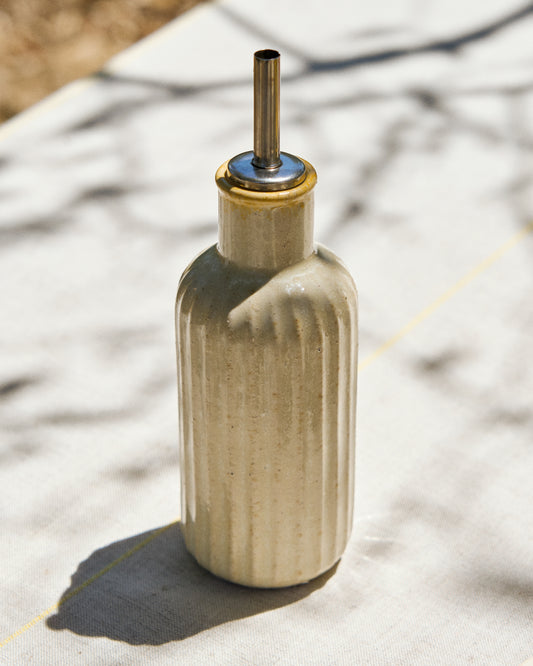 Belor white ceramic oil cruet