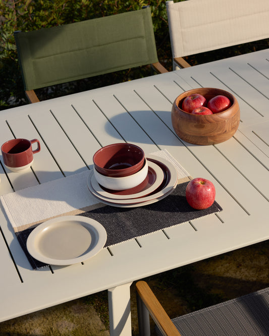 Tari set of 2 individual placemats 100% cotton, black 35 x 50 cm