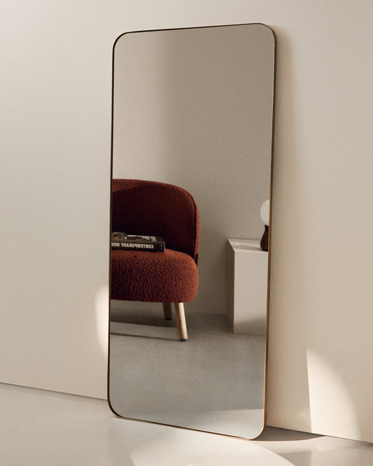 Marco mirror with gold metal frame 80 x 180 cm