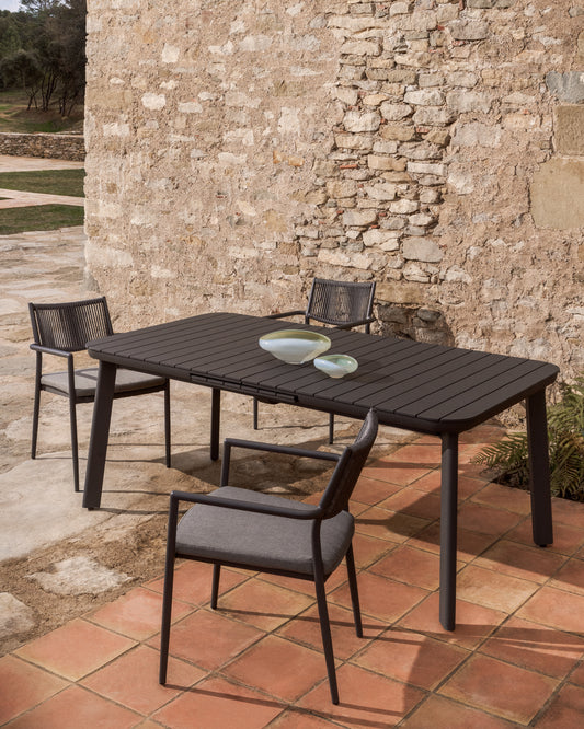SS26COL6 Folding aluminum table graphite 220 (280) x 100 cm