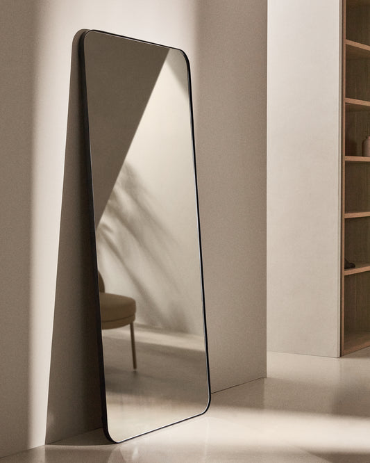 Marco mirror with black metal frame 80 x 180 cm
