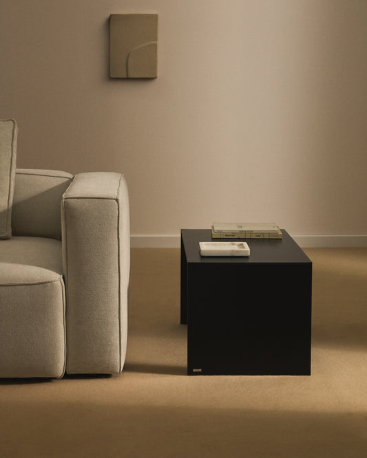 Litto crni stočić za kafu od lakiranog MDF-a, 90 x 45 cm