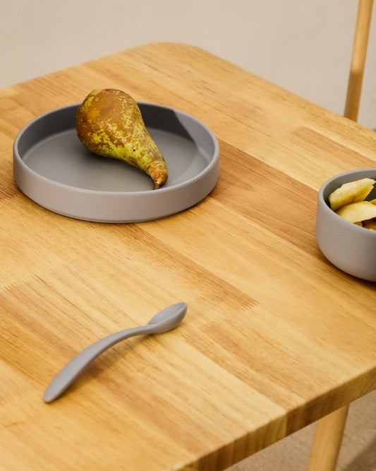 Lily blue silicone plate and bowl