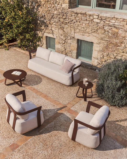 Tamaris sofa made of aluminum, brown 217 cm