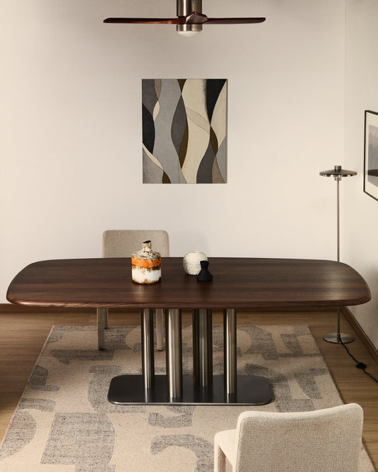 Marvilo apstraktna slika u sivoj i boji senfa 80 x 100 cm