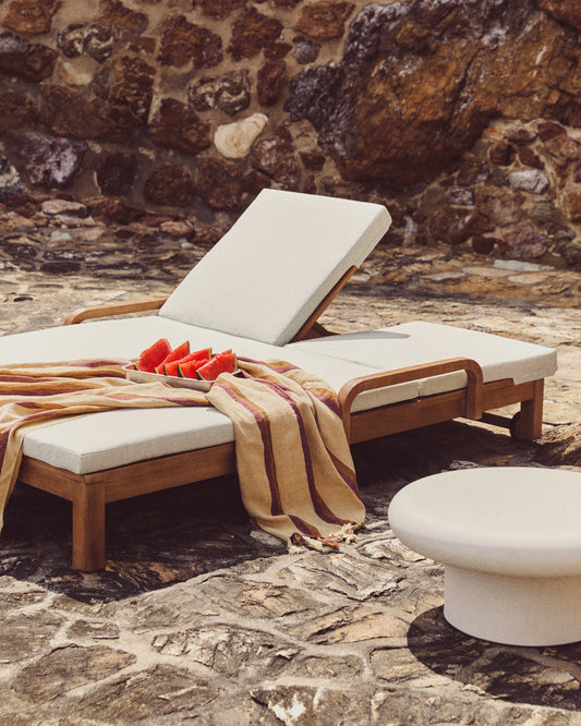 Sonsaura double lounger made of solid eucalyptus wood FSC 100%