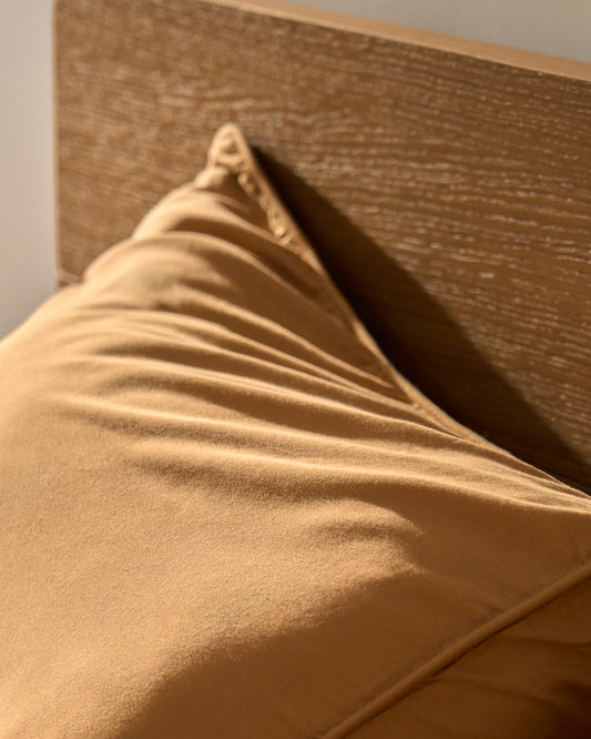 Set Sirale od 2 navlake za jastuk, 100% pamuk, saten, oprani finiš, u boji bakra, 65 x 65 cm