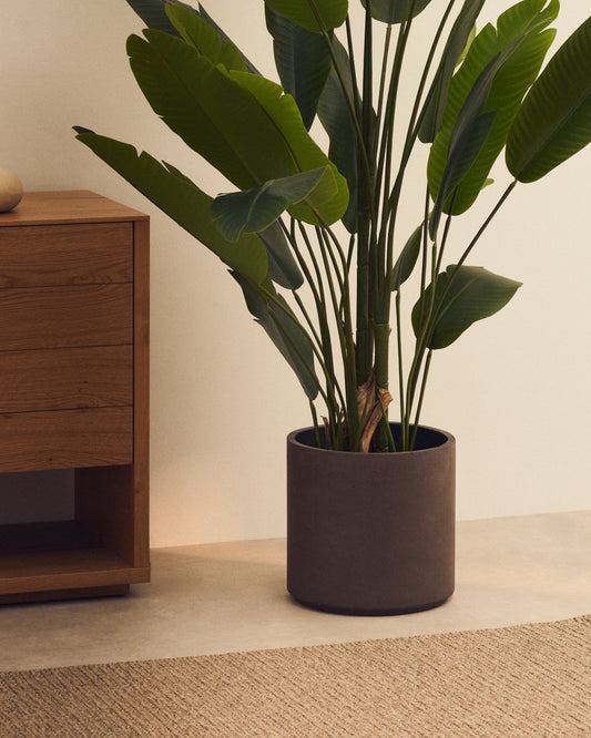 Sintina set of 3 gray cement and fiberglass flower pots Ø 23 cm / Ø 27.5 cm / 32 cm